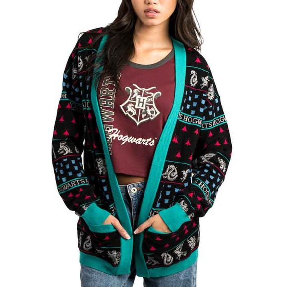 Bioworld - Harry Potter Hogwarts House Holiday Cardigan - Picture 3 of 4